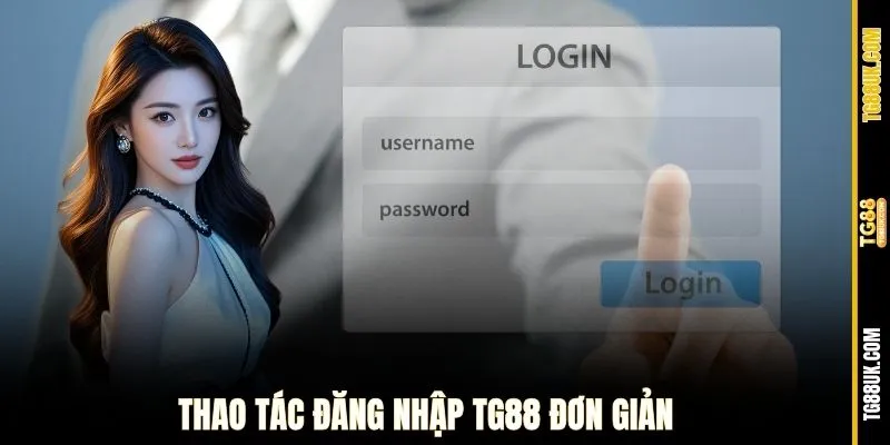 Thao tác đăng nhập TG88